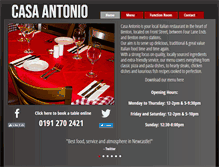 Tablet Screenshot of casa-antonio.co.uk